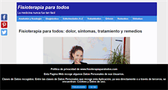 Desktop Screenshot of fisioterapiaparatodos.com